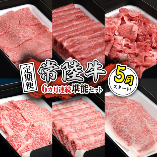 【定期便】【令和8年5月スタート】【全6回】『常陸牛』人気6か月堪能セット（6か月連続でお届け） お肉 肉 牛肉 ステーキ サーロイン 赤身 切り落とし 霜降り カルビ [BX55-NT] 1159475 - 茨城県つくばみらい市