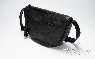 【ブラック】半月型ショルダー ヌメゴート 山羊革 ゴート革 バッグ 革 ショルダーバッグ プレゼント