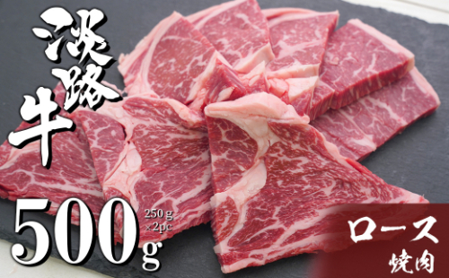 淡路牛ロース焼肉 500g（250g×2PC）　　[冷凍 霜降り 焼肉セット] 1160230 - 兵庫県淡路市