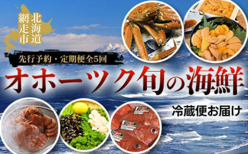 【先行予約・定期便全5回】オホーツク旬の海鮮 冷蔵便お届け（2026年4月発送開始） ABAO2041 1160501 - 北海道網走市