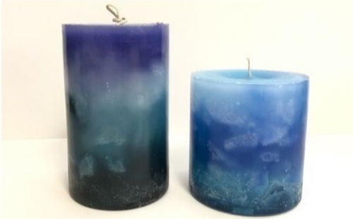 【04324-0117】店主の気まぐれグラデーションキャンドル【青系】 116115 - 宮城県川崎町