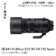 【ソニーEマウント用】SIGMA 70-200mm F2.8 DG DN OS| Sports　
