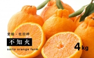 【先行予約】Saito Orange Farmの不知火4kg ｜ 柑橘 みかん ミカン フルーツ  果物 でこぽん デコポンと同品種 愛媛　※離島への配送不可　※2025年3月中旬頃より順次発送予定