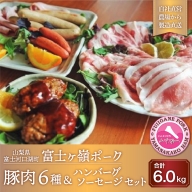 【豚肉6種＆ハンバーグ・ソーセージセット】合計6kg FAB021