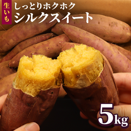 さつまいも 【 シルクスイート 】 5kg ( 箱込 ) サツマイモ さつま芋 芋 いも 野菜 焼き芋 スイーツ おやつ 国産 1165047 - 茨城県牛久市