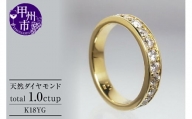 指輪 天然 ダイヤモンド 1.0ct フルエタニティ SIクラス Nadine ナディーヌ【K18 YG】r-170（KRP）R33-1410