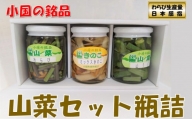 山形県小国町産山菜セット（わらび・山うど・ミックスきのこ瓶詰）