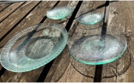 レトロ昭和ガラスのお皿セット（バラ） 4枚セット