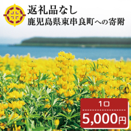 【0054601a】＜返礼品なし＞鹿児島県本土でいちばん小さな町「東串良町」への寄附(1口：5,000円)