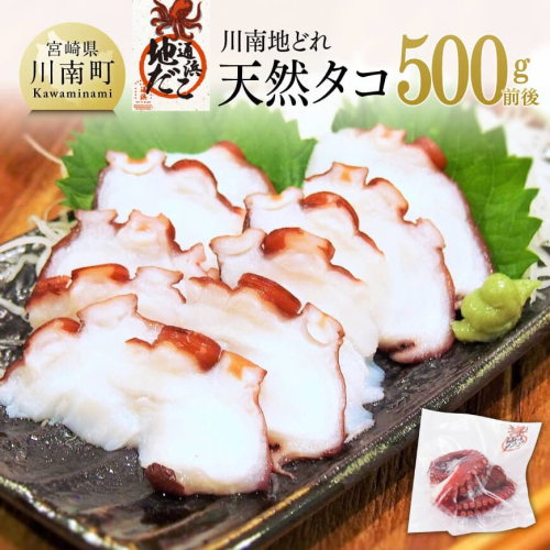 漁協直送！天然タコ（湯がき済）小分けで500g前後 【 たこ 蛸 海産物 日向灘 地どれ 】 117266 - 宮崎県川南町