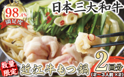 数量限定　ホルモン屋が作った本気のもつ鍋セット　2回分　2～3人前【FO09W】 1172703 - 滋賀県近江八幡市