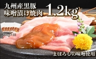 117-22　オアシス九州　九州産黒豚（味噌漬け）切り落とし　1.2ｋｇ（小分け）　冷凍