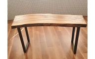 くすのき　ウッドテーブル（幅：約150cm、奥行：約45cm、高さ：約76cm）日本製　国産　天然木　一枚板