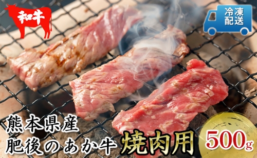 肥後の赤牛  焼肉 用 500gG-4 117832 - 熊本県錦町