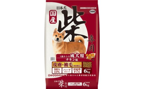 H-208　日本犬 柴専用 成犬用　チキン味 6kg 1182938 - 兵庫県たつの市