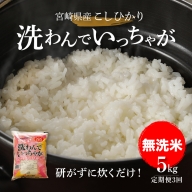 無洗米コシヒカリ 洗わんでいっちゃが５kg３回定期便  計15kg K23_T006