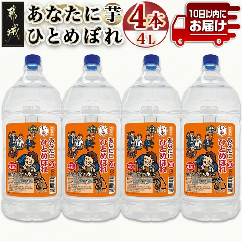 【都城酒造】あなたにひとめぼれ 芋(20度)4L×4本 ≪みやこんじょ特急便≫_33-0790 118551 - 宮崎県都城市