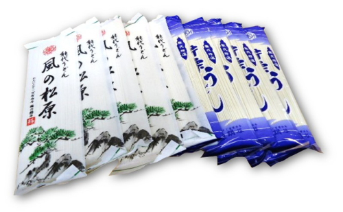 うどん 麺の鍋谷 片栗うどん・風の松原うどん 詰合せ 30束 麺類 乾麺 セット 能代 鍋谷製麺  1186121 - 秋田県能代市