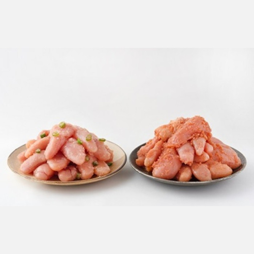 AE230.2種類の切れ子明太子セット1000g【辛子明太子】 118726 - 福岡県新宮町