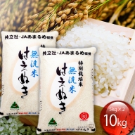 【21-1009】令和3年産米　特別栽培米はえぬき無洗米10kg