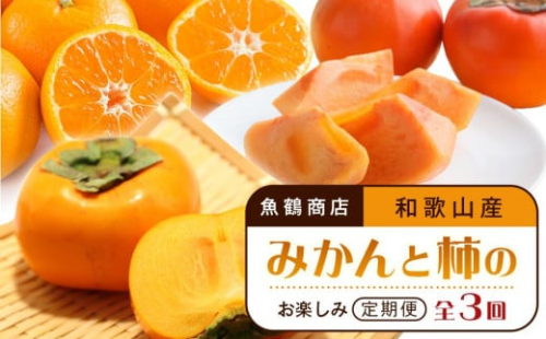 【10・11・12月 全3回】和歌山産 みかんと柿のお楽しみ 定期便 【魚鶴商店】【UT111】 1188772 - 和歌山県上富田町