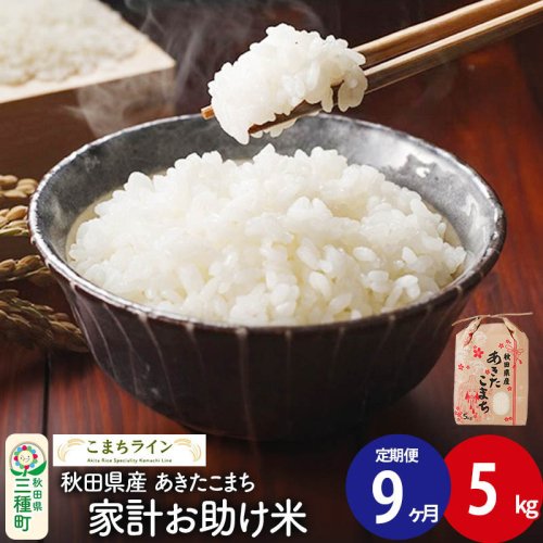 《定期便9ヶ月》【白米】家計お助け米 あきたこまち 5kg 秋田県産 令和7年産  こまちライン [秋田 お米 米どころ あきたこまち こまちライン] 1189734 - 秋田県三種町