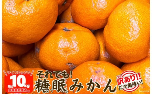 ［先行予約］訳あり それでも 熟成みかん 箱込10kg ( 内容量 9.2kg ) サイズミックス Ｂ品 有田みかん 和歌山県産 産地直送 家庭用 【みかんの会】 1190155 - 和歌山県有田川町