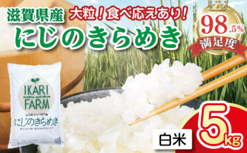 【新米】【7年産】にじのきらめき白米5kg　「大粒で食べ応えあり」【C059W】 1192037 - 滋賀県近江八幡市