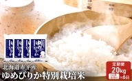 北海道赤平産 ゆめぴりか 20kg (5kg×4袋) 特別栽培米 【1ヵ月おきに6回お届け】 米 北海道 定期便
