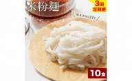 【毎月定期便3回】流山のおいしいおこめで作った米粉麺 120g×10袋（中太麺）