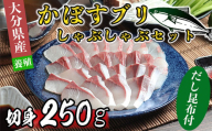 [2025年3月発送]豊後絆屋 かぼすブリしゃぶセット 切身250g（だし昆布付） しゃぶしゃぶ 魚 先行予約 ぶり 鰤 寒ブリ かぼすブリ 鍋 海鮮 冷凍 セット 切身 産地直送 大分県 ブリしゃぶセット ＜101-103_5＞