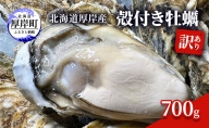 訳あり 北海道 厚岸産 殻付き 牡蠣 700g