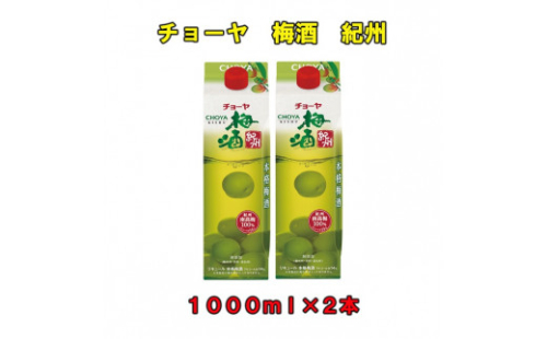 チョーヤ梅酒紀州1,000ml紙パック×2本 120278 - 和歌山県上富田町