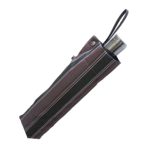 槙田商店【紳士折りたたみ傘 】Tie Stripe×Plain ワイン FAA5018 120322 - 山梨県富士河口湖町