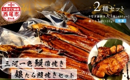 【ふるさと納税】三河一色鰻(大サイズ)蒲焼き3尾+銀たら照焼き3切れセット・F026