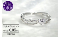 指輪 天然 ダイヤモンド ピンキー ミル打ち 小指 アンティーク調 SIクラス【K18WG】r-124（KRP）G27-1410