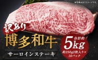 【訳あり】博多和牛サーロインステーキセット 約5kg(約250g2枚入り×10パック)