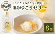 徳島ゆこうゼリー８個セット ゆこう ゆず ダイダイ 果実 果汁 ゆこう果汁 酸味 ゼリー デザート おやつ ゼリーセット YA-33