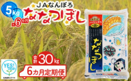 北海道産 ななつぼし 30kg【5kg×6カ月定期便】令和7年産 YES!clean 北海道安心ラベル 北海道南幌町 道産米 NP1-476