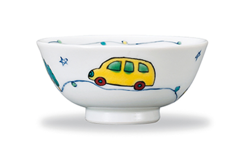 プチ飯碗 はたらく車 民芸品 工芸品 雑貨 キッチン雑貨 キッチン用品 お茶碗 茶碗 子供茶碗 キッズ茶碗 1211494 - 石川県能美市