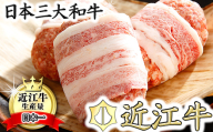 【カネ吉山本】特選黒毛和牛／近江牛 プレミアムハンバーグ 5個箱入【750ｇ（約150ｇ×5個）】【Y095U1】