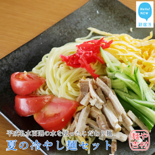 【期間限定：9月末まで】平成名水百選の水を使った製麺所こだわり麺 夏の冷やし麺セット 冷凍【麺や吉村】 121327 - 愛媛県新居浜市