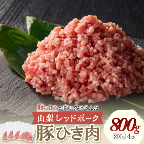 【山梨レッドポーク豚ひき肉 800g】 121474 - 山梨県甲斐市