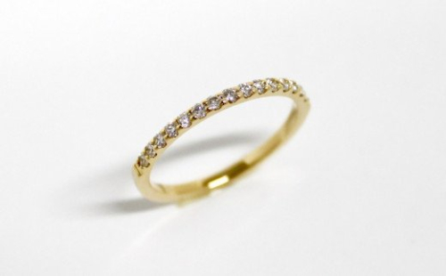 「一生もの」ダイヤハーフエタニティリング（ゴールド0,21ct） 121517 - 山梨県甲斐市