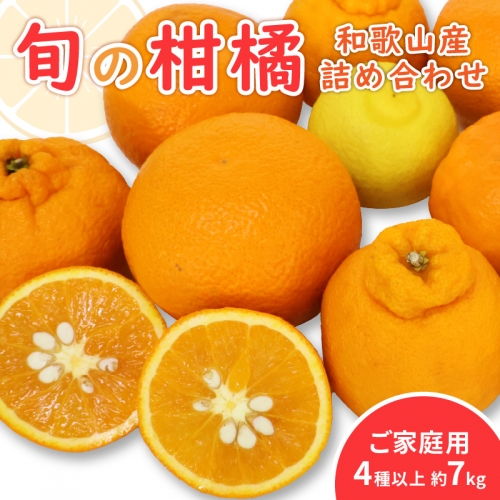柑橘詰め合わせセット 家庭用４種以上 約7kg 和歌山産 1215488 - 和歌山県御坊市