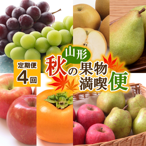 【定期便4回】山形秋の果物 満喫便【令和8年産先行予約】FS24-614 1219845 - 山形県山形市