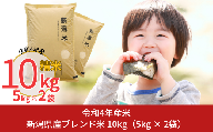 新潟県産ブレンド米 10kg（5kg×2袋) 令和4年産米 精米 [株式会社白熊]【010S455】