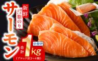 サーモン 1kg ポーション 小分け 刺身 海鮮丼 サラダ カルパッチョ 099H2505