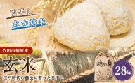 【竹田市福原産】江戸時代の農法に習った日干し 玄米 28kg