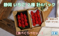 【受付2024年3月10日まで】静岡 いちご 2種 計2パック 2種 食べ比べセット（紅ほっぺ・スターナイト）冷蔵 苺 フルーツ
